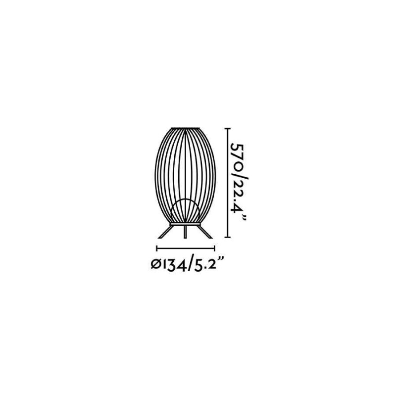 Настільна лампа Faro 75608 CAGE Dark grey portable lamp, 12 Вт, 990 лм, 2700K