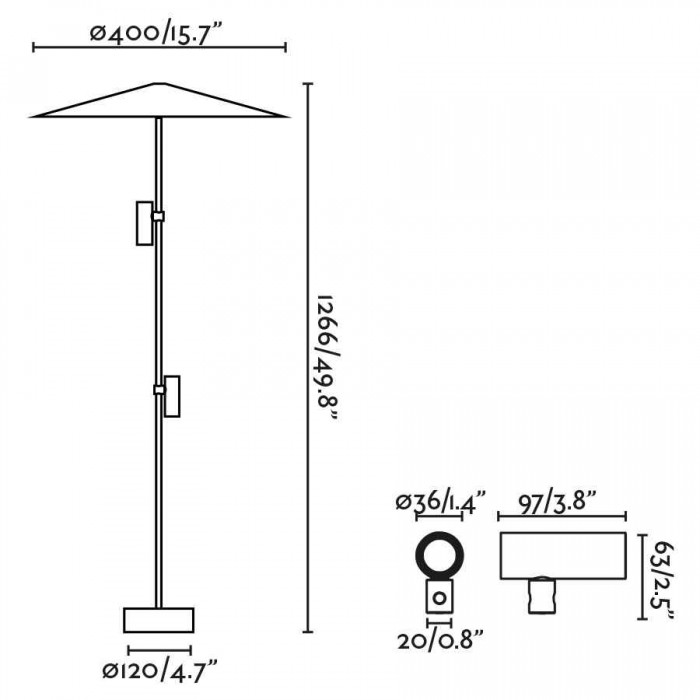 Торшер Faro 75705-233P Clap