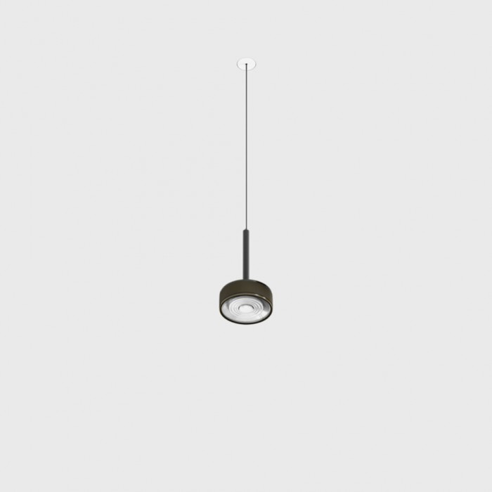 Светильник подвесной со встроенной безрамочной базой LTX SOL MINI P NANO, D75mm, H135mm, 7W LED, 24°, 4000K, IP20, черный/бронза (03.7531.7.940.BK/BZG)