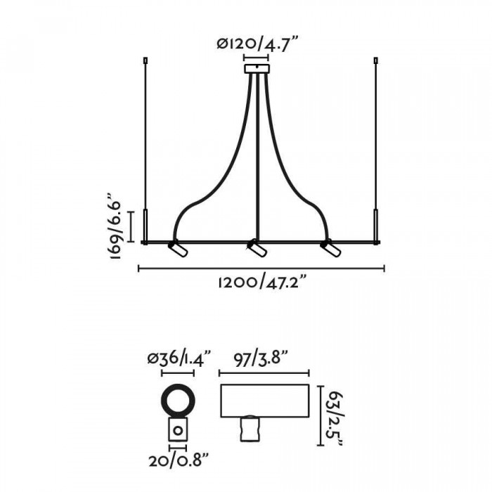 Підвісний світильник Faro 75711-233 Clap