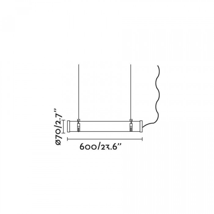 Подвесной светильник Faro 75753 SCUBA 600 Chrome pendant lamp 20W, 20 Вт, 3200 лм, 3000K