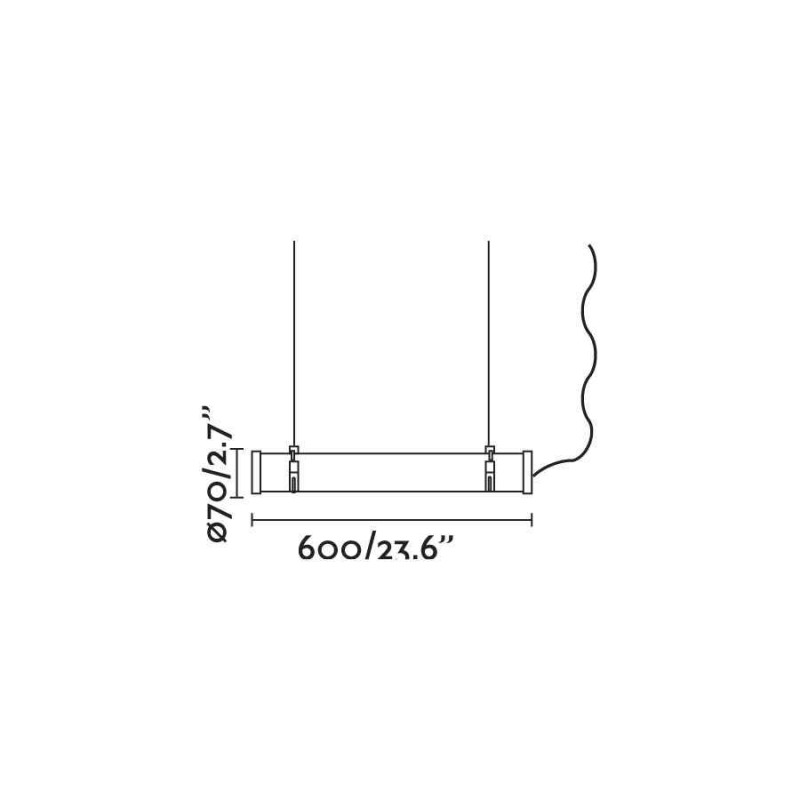 Подвесной светильник Faro 75753 SCUBA 600 Chrome pendant lamp 20W, 20 Вт, 3200 лм, 3000K