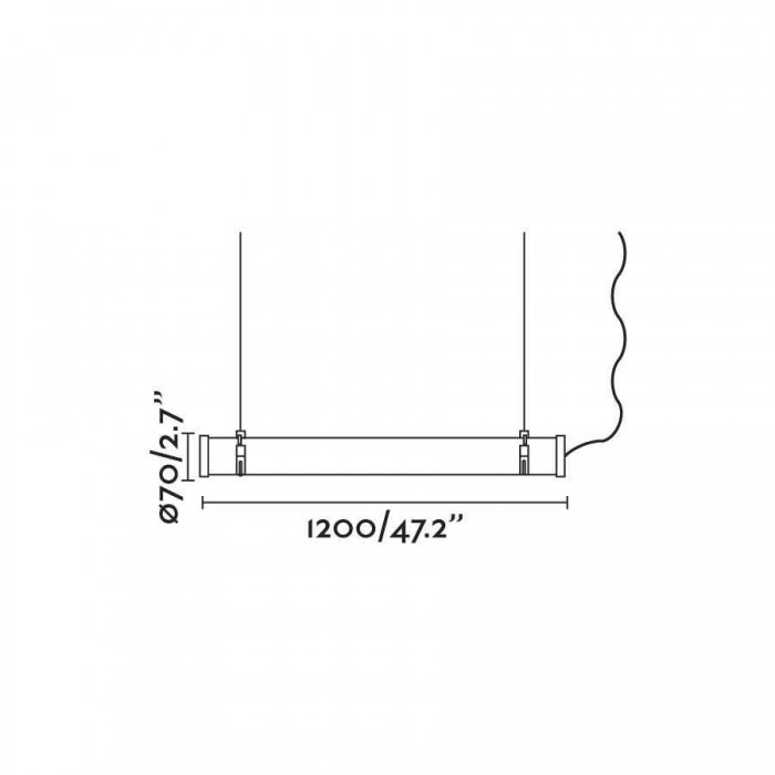 Подвесной светильник Faro 75754 SCUBA 1200 Chrome pendant lamp 36W, 36 Вт, 5760 лм, 3000K Подвесной светильник Faro 75754 SCUBA 1200 Chrome pendant lamp 36W, 36 Вт, 5760 лм, 3000K