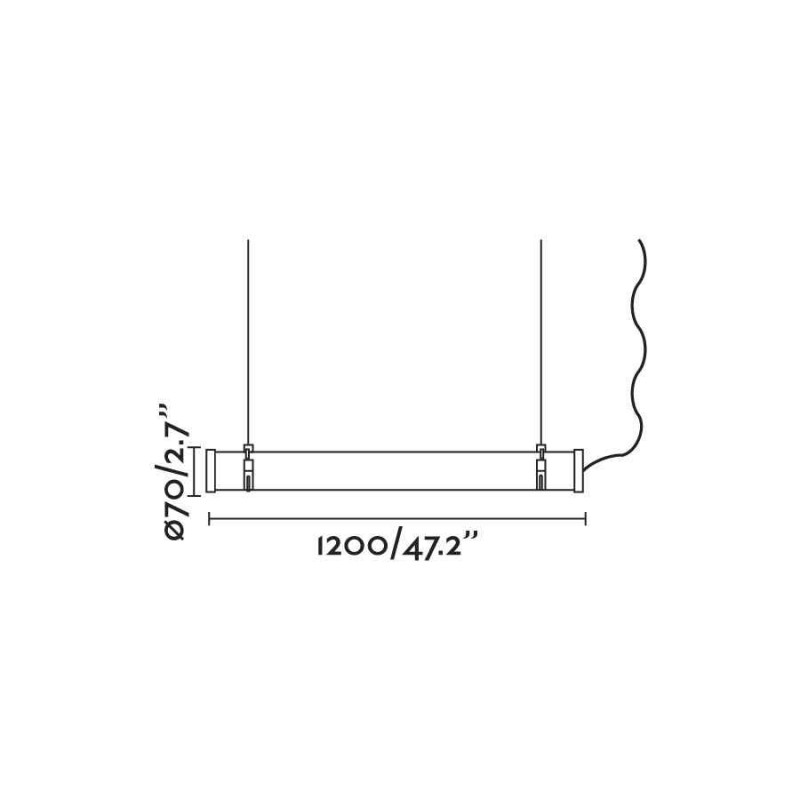 Подвесной светильник Faro 75754 SCUBA 1200 Chrome pendant lamp 36W, 36 Вт, 5760 лм, 3000K