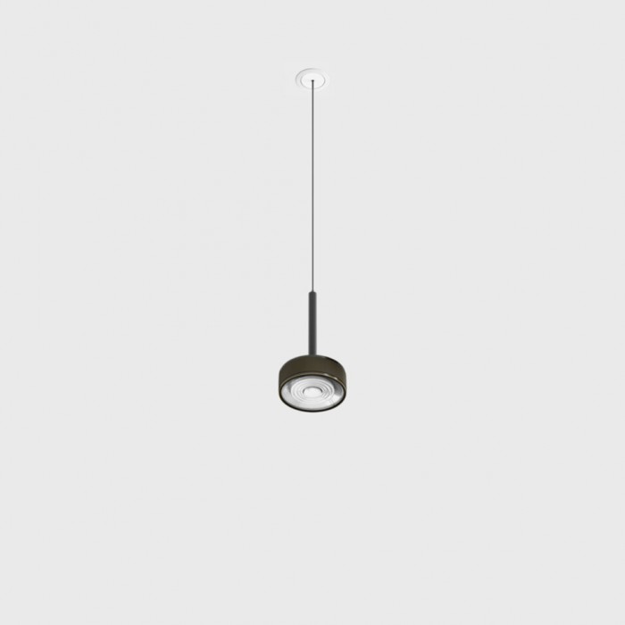 Светильник подвесной со встроенной рамочной базой LTX SOL MINI P NANO, D75mm, H135mm, 7W LED, 24°, 3000K, IP20, черный/бронза (03.7532.7.930.BK/BZG)