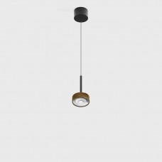 Светильник подвесной с накладной базой LTX SOL MINI P, D75mm, H135mm, 7W LED, 24?, 4000K, IP20, черный/кофе (03.7530.7.940.BK/CFG)