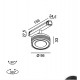 Світильник прожекторний LTX IN_LINE SOL TW, D95mm, H33mm, LED 13W, TW DIM: 2700K(881Lm)-6500K(1025Lm), 48V DC, IP20, diamond black/чорний (06.9533.13.TW.DB/BK)