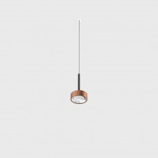 Подвесной светильник со встроенной безрамочной базой LTX SOL MINI P NANO, D75mm, H135mm, 7W LED, 24°, 4000K, IP20, черный/медь (03.7531.7.940.BK/CP)