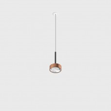 Светильник подвесной со встроенной рамочной базой LTX SOL MINI P NANO, D75mm, H135mm, 7W LED, 24°, 3000K, IP20, черный/медь (03.7532.7.930.BK/CP)