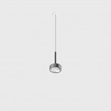 Светильник подвесной со встроенной рамочной базой LTX SOL MINI P NANO, D75mm, H135mm, 7W LED, 24°, 3000K, IP20, черный/хром (03.7532.7.930.BK/CR)