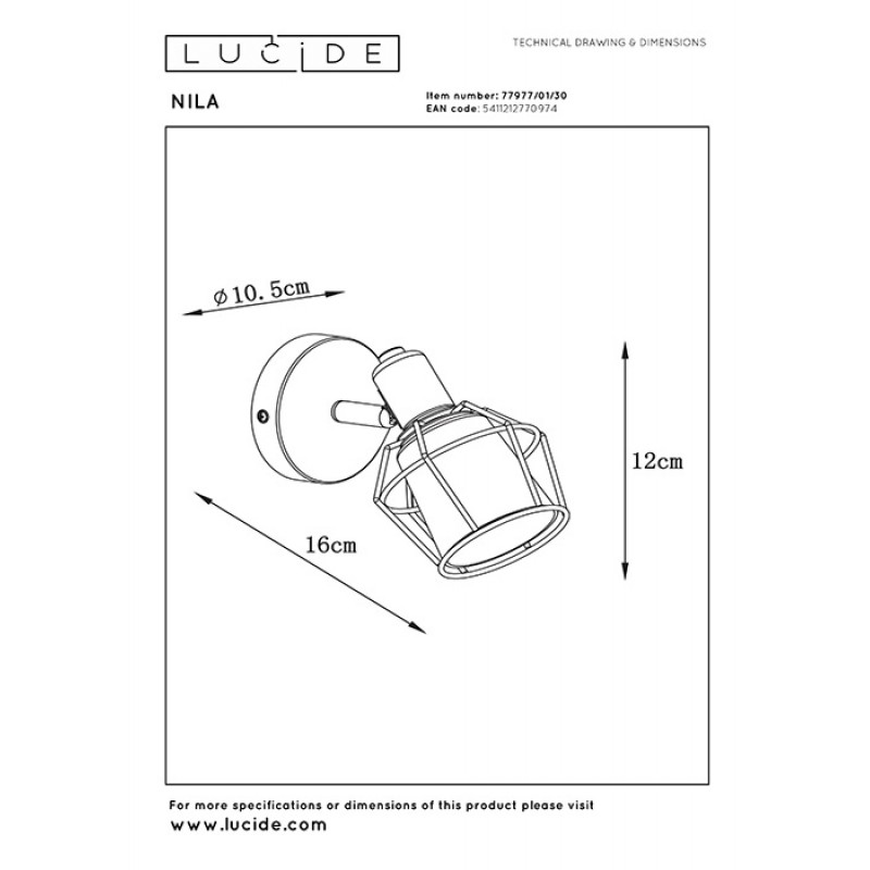 Спот Lucide 77977/01/30 Nila