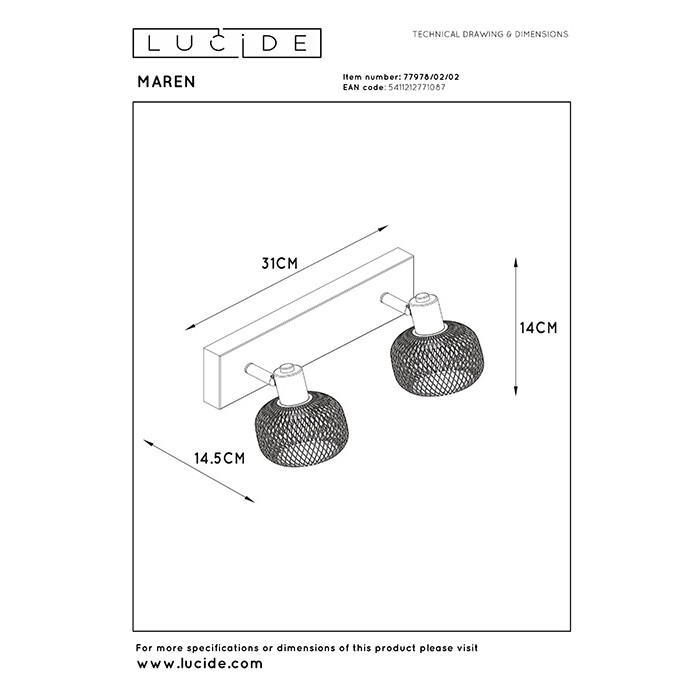 Спот - Lucide 77978/02/02 Maren Спот - Lucide 77978/02/02 Maren