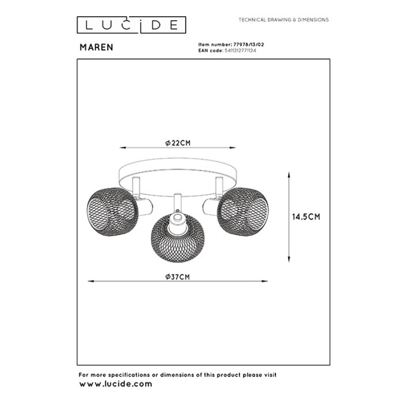 Спот - Lucide 77978/13/02 Maren