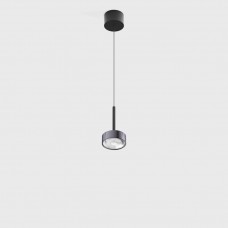 Світильник підвісний з накладною базою LTX SOL MINI P, D75mm, H135mm, 7W LED, 24?, 3000K, IP20, чорний/diamond black (03.7530.7.930.BK/DB)