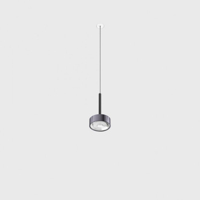 Светильник подвесной со встроенной безрамочной базой LTX SOL MINI P NANO, D75mm, H135mm, LED 7W, 24°, 3000K, IP20, черный/diamond black (03.7531.7.930.BK/DB)