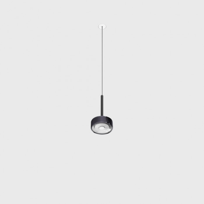 Светильник подвесной со встроенной безрамочной базой LTX SOL MINI P NANO, D75mm, H135mm, 7W LED, 24°, 3000K, IP20, черный/diamond black (03.7531.7.940.BK/DBG)
