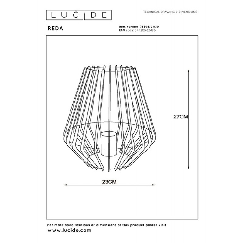 Настольная лампа Lucide 78598/01/30 Reda