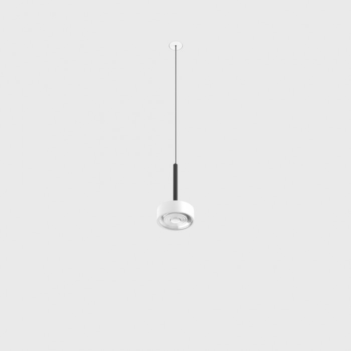 Светильник подвесной со встроенной базой LTX SOL MINI P NANO, D75mm, H135mm, 7W LED, 24°, 3000K, IP20, черный/белый (03.7531.7.930.BK/WH)