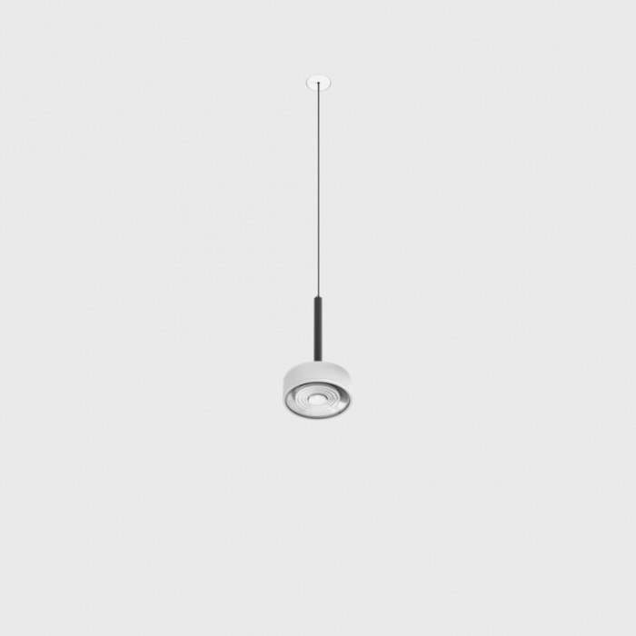 Светильник подвесной со встроенной безрамочной базой LTX SOL MINI P NANO, D75mm, H135mm, LED 7W, 24°, 4000K, IP20, черный/белый (03.7531.7.940.BK/WHG)