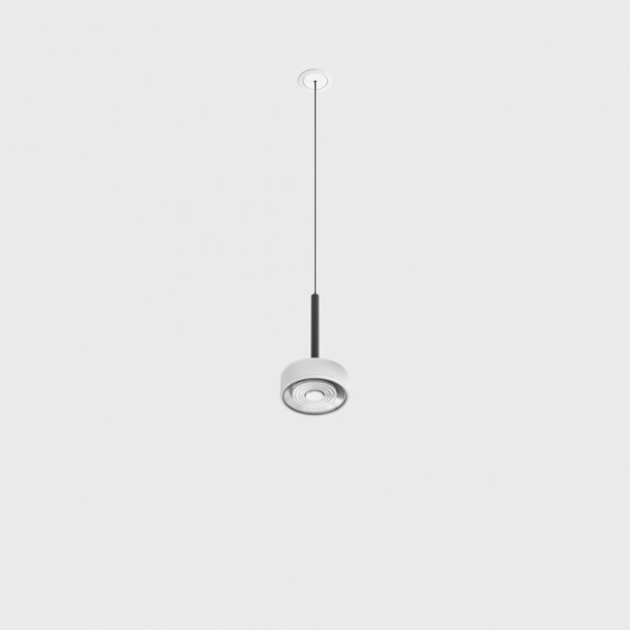 Светильник подвесной со встроенной рамочной базой LTX SOL MINI P NANO, D75mm, H135mm, 7W LED, 24°, 3000K, IP20, черный/белый (03.7532.7.930.BK/WHG)