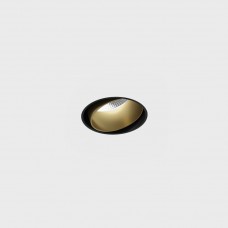 Светильник поворотный LTX TUB M R, D60mm, H65mm, LED 11W 3000K, IP20, черный/латунь (01.0598.11.930.BK/BR)