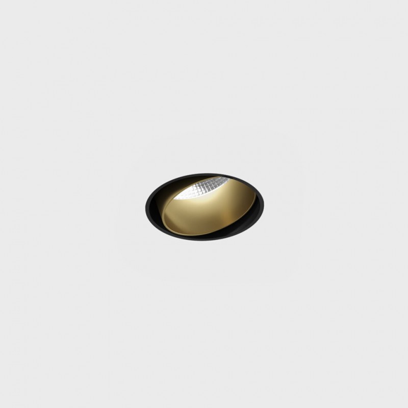Светильник поворотный LTX TUB M R, D60mm, H65mm, LED 11W 3000K, IP20, черный/латунь (01.0598.11.930.BK/BR)