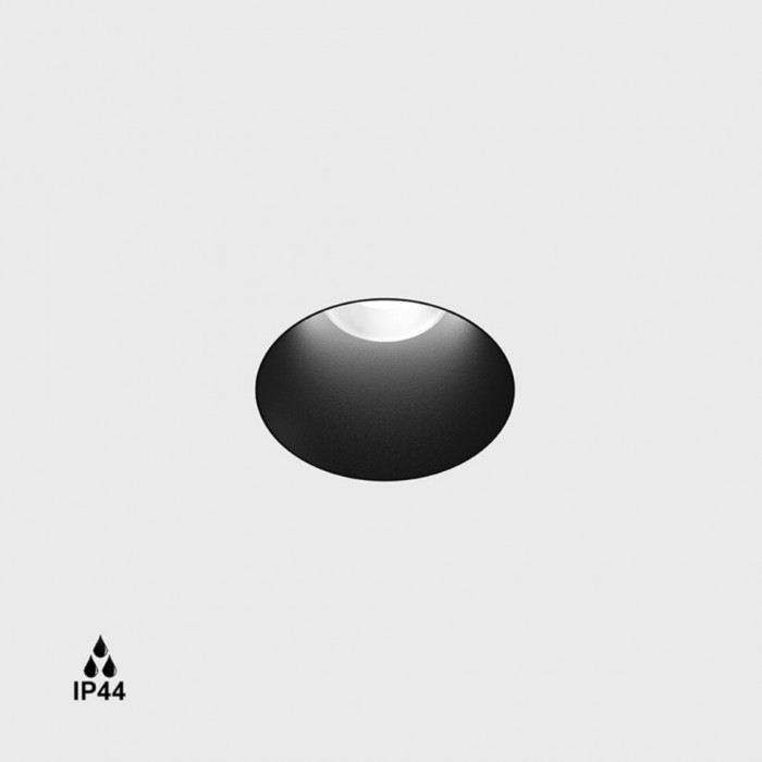 Встраиваемый светильник без рамки LTX INVISIBLE MINI R, D50mm, H57mm, LED 6.3W, 2700K, черный (01.2200.7.927.BK)