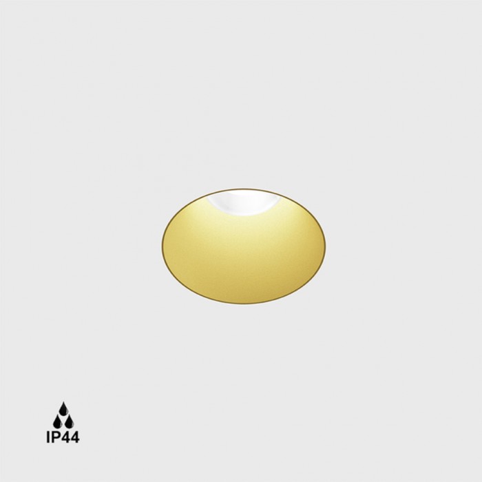 Светильник встраиваемый без рамки LTX INVISIBLE MINI R, D50mm, H57mm, LED 6.3W, 2700K, латунь (01.2200.7.927.BR)