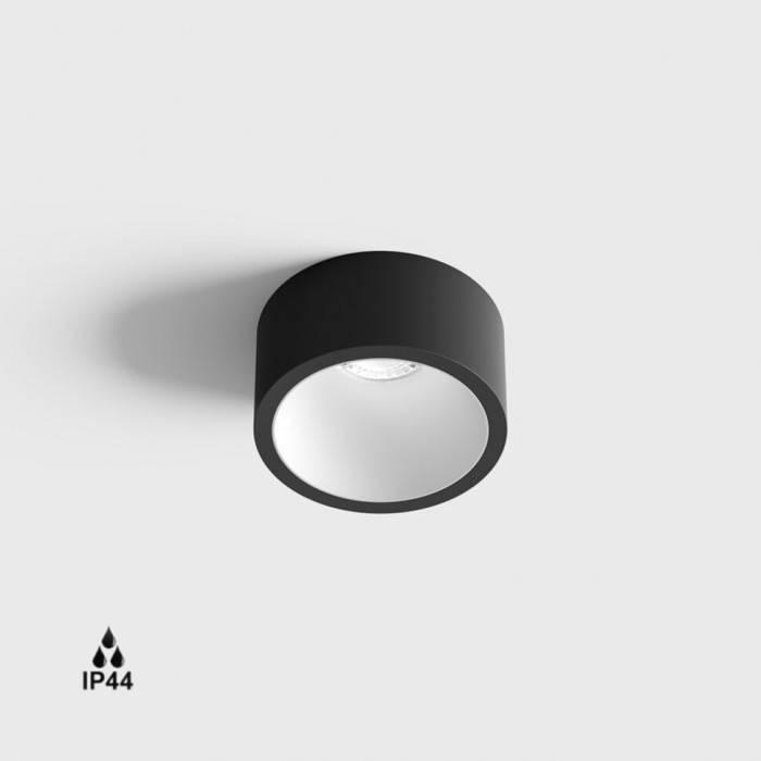 Светильник встраиваемый потолочный LTX INVISIBLE MINI OUT, D55mm, H58mm, LED 6.3W, 2700K, черный/белый (01.2203.7.927.BK/WH)