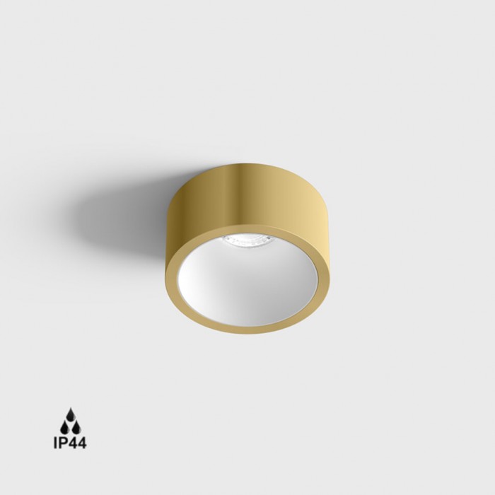 Светильник встраиваемый потолочный LTX INVISIBLE MINI OUT, D55mm, H58mm, LED 6.3W, 2700K, латунь/белый (01.2203.7.927.BR/WH)