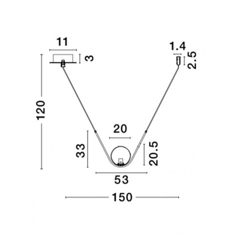 Підвісний світильник Nova Luce 8279601 Vitton