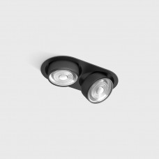 Світильник вбудований стельовий LTX SOL IN MINI X2, L206mm, W111mm, H50mm, LED 2x7W, 4000K, чорний/чорний (01.7522.14.940.BK/BKG)