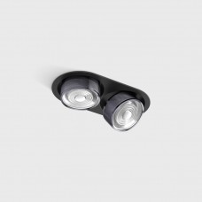 Потолочный светильник LTX SOL IN MINI X2, L206mm, W111mm, H50mm, LED 2x7W, 4000K, черный/diamond black (01.7522.14.940.BK/DBG)