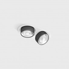 Світильник вбудований стельовий LTX SOL IN MINI X2, L206mm, W111mm, H50mm, LED 2x7W, 4000K, білий/чорний (01.7522.14.940.WH/BKG)