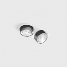 Светильник встраиваемый потолочный LTX SOL IN MINI X2, L206mm, W111mm, H50mm, LED 2x7W, 3000K, белый/хром (01.7522.14.930.WH/CR)