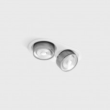 Светильник встраиваемый потолочный LTX SOL IN MINI X2, L206mm, W111mm, H50mm, LED 2x7W, 3000K, белый/хром (01.7522.14.930.WH/CRG)
