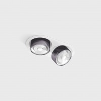 Потолочный светильник LTX SOL IN MINI X2, L206mm, W111mm, H50mm, LED 2x7W, 4000K, белый/diamond black (01.7522.14.940.WH/DB)