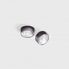 Потолочный светильник LTX SOL IN MINI X2, L206mm, W111mm, H50mm, LED 2x7W, 4000K, белый/diamond black (01.7522.14.940.WH/DB)