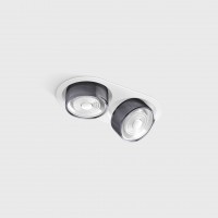 Потолочный светильник LTX SOL IN MINI X2, L206mm, W111mm, H50mm, LED 2x7W, 3000K, белый/diamond black (01.7522.14.930.WH/DBG)