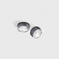 Потолочный светильник LTX SOL IN MINI X2, L206mm, W111mm, H50mm, LED 2x7W, 4000K, белый/diamond black (01.7522.14.940.WH/DBG)