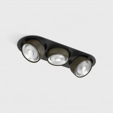 Світильник вбудований стельовий LTX SOL IN MINI X3, L301mm, W111mm, H50mm, LED 3x7W, 3000K, чорний/бронза (01.7523.21.930.BK/BZG)
