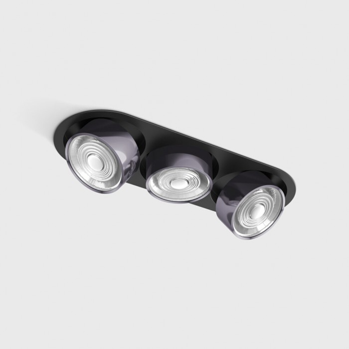 Потолочный светильник LTX SOL IN MINI X3, L301mm, W111mm, H50mm, LED 3x7W, 4000K, черный/diamond black (01.7523.21.940.BK/DB)