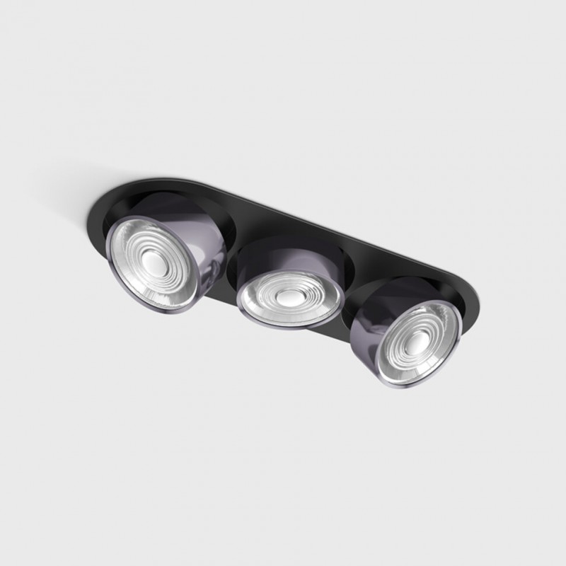 Потолочный светильник LTX SOL IN MINI X3, L301mm, W111mm, H50mm, LED 3x7W, 3000K, черный/diamond black (01.7523.21.930.BK/DB)