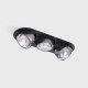 Потолочный светильник LTX SOL IN MINI X3, L301mm, W111mm, H50mm, LED 3x7W, 3000K, черный/diamond black (01.7523.21.930.BK/DB)