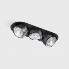 Потолочный светильник LTX SOL IN MINI X3, L301mm, W111mm, H50mm, LED 3x7W, 3000K, черный/diamond black (01.7523.21.930.BK/DBG)