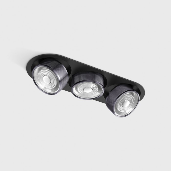 Потолочный светильник LTX SOL IN MINI X3, L301mm, W111mm, H50mm, LED 3x7W, 4000K, черный/diamond black (01.7523.21.940.BK/DBG)