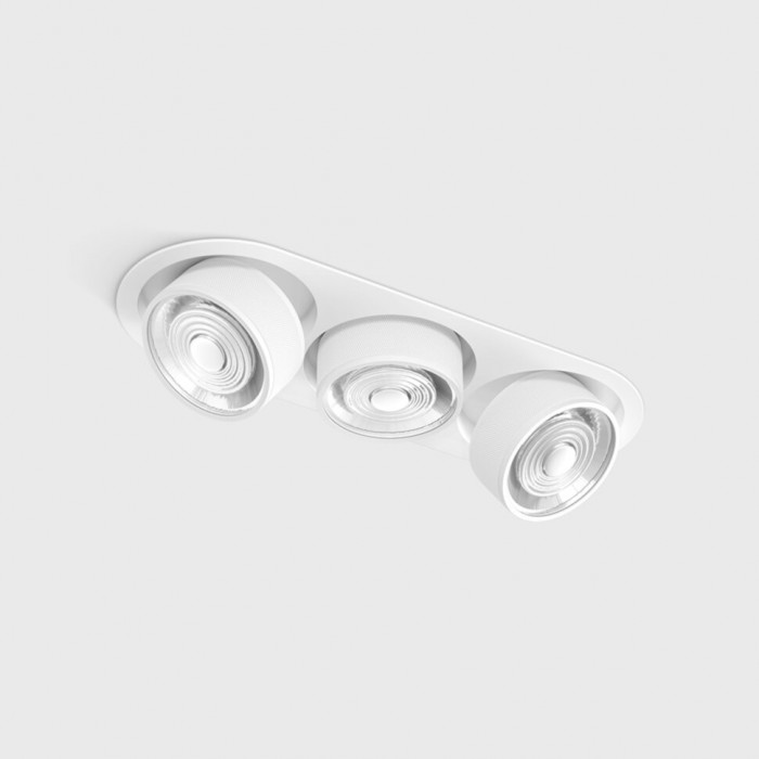 Светильник встраиваемый потолочный LTX SOL IN MINI X3, L301mm, W111mm, H50mm, LED 3x7W, 4000K, белый/белый (01.7523.21.940.WH/WHG)