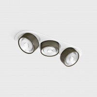 Світильник вбудований стельовий LTX SOL IN MINI X3, L301mm, W111mm, H50mm, LED 3x7W, 3000K, білий/бронза (01.7523.21.930.WH/BZG)