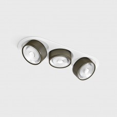 Світильник вбудований стельовий LTX SOL IN MINI X3, L301mm, W111mm, H50mm, LED 3x7W, 3000K, білий/бронза (01.7523.21.930.WH/BZG)