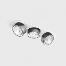 Світильник вбудований стельовий LTX SOL IN MINI X3, L301mm, W111mm, H50mm, LED 3x7W, 3000K, білий/хром (01.7523.21.930.WH/CR)